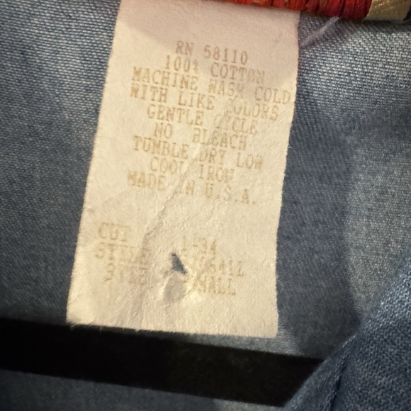 Vintage  Studio Ease Women's Sz S Denim Maxi Dress Buttons Gathered Waist - Picture 5 of 12